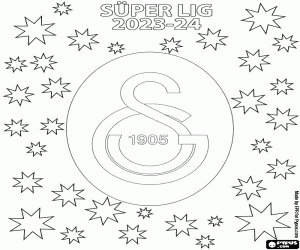 kolorowanka Galatasaray, dwukrotny mistrz świata 2023-2024