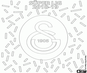 kolorowanka Galatasaray, mistrz 2018 2019 r.