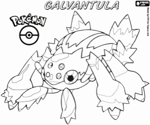 kolorowanka Galvantula, Pająk Pokemon