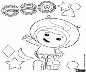 kolorowanka Geometryczne kształty i Geo Umizoomi