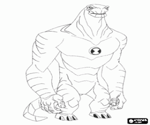 kolorowanka Gigantozaur, Ben 10 alien