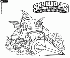 kolorowanka Gill Grunt, woda Skylander