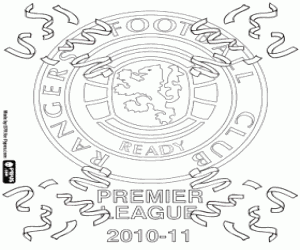 kolorowanka Glasgow Rangers, mistrz 2010-2011