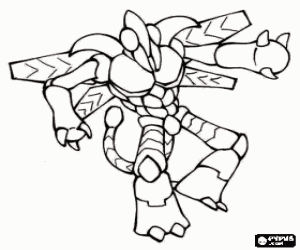 kolorowanka Gormiti Smok, śmiertelne