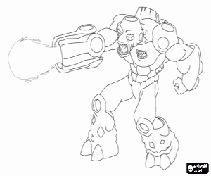 kolorowanka Gormiti wulkan, Bombos