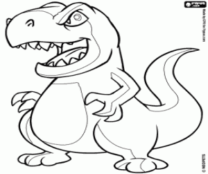 kolorowanka Grarrl, dinozaur Neopets