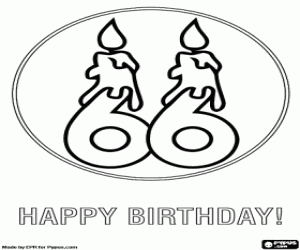 kolorowanka Wiele Gratulacje dla 66 lat
