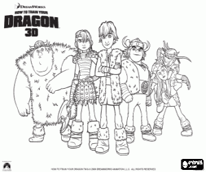 kolorowanka Grupa dzieci Wikingów