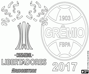 kolorowanka Grêmio, mistrz Libertadores 2017
