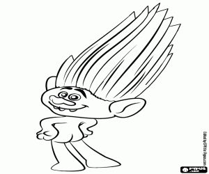 kolorowanka Gwidon Diament, srebrny troll