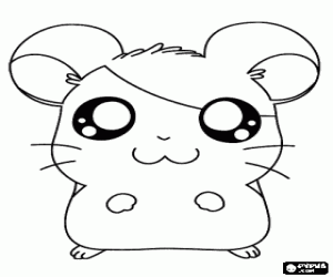 kolorowanka Hamtaro, bohater chomik