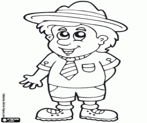 kolorowanka Harcerstwo, ruch młodych ludzi