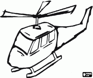 kolorowanka Helikopter z powietrza