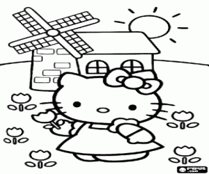 kolorowanka Hello Kitty i Maki