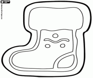 kolorowanka Herbatnik but Święty Mikołaj