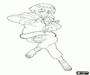kolorowanka Hinata Hyuga, charakter Naruto
