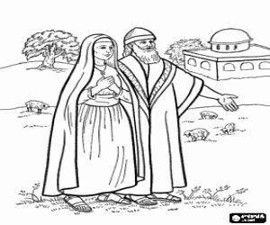 kolorowanka Hiob proroka i jego żona