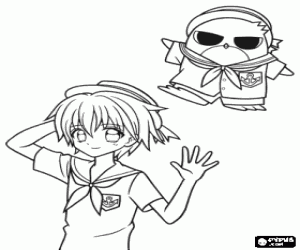 kolorowanka Hippo, postać z Mermaid Melody