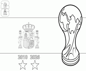 kolorowanka Hiszpania, mistrz świata 2026