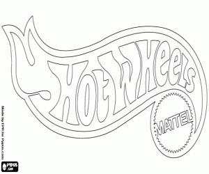 kolorowanka Hot Wheels logo ze Mattel