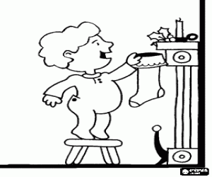 kolorowanka Iluzja dziecka na Boże Narodzenie