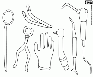 kolorowanka Instrumentacji u dentysty