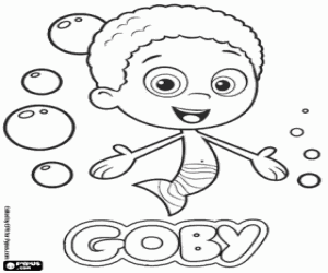kolorowanka Jeden z Bubble Guppies, Goby