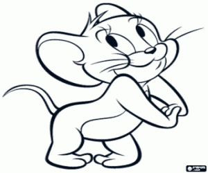 kolorowanka Jerry mouse wygrywa Tom kot