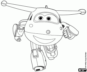kolorowanka Jett z Super Wings