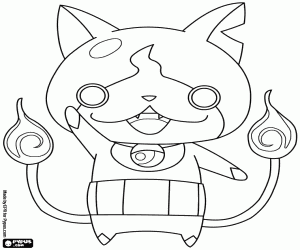 kolorowanka Jibanyan, kot z Yo-Kai Watch