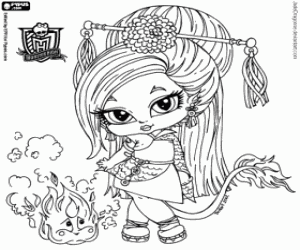 kolorowanka Jinafire Long, Monster High Baby