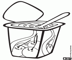 kolorowanka Jogurt o smaku owoców