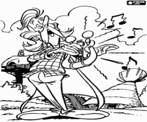 kolorowanka Kakofoniks z lirą