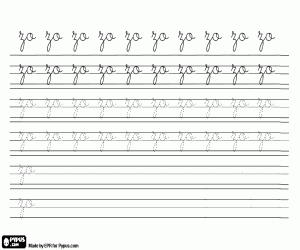 kolorowanka Kaligrafia ZO