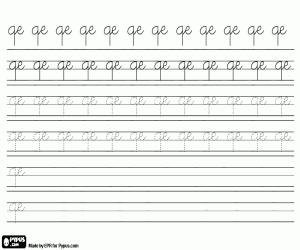 kolorowanka Kaligrafii z literami QE