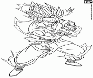 kolorowanka Kamehameha atak Goku