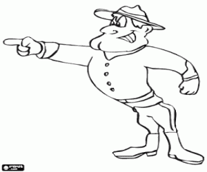 kolorowanka Kanadyjska Królewska Policja Konna