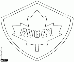 kolorowanka Kanadyjskie logo drużyny rugby