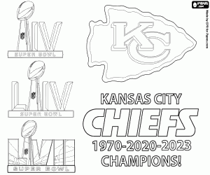 kolorowanka Kansas City Chiefs, Super Bowl 2023