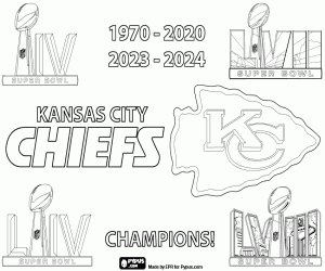 kolorowanka Kansas City Chiefs, Super Bowl x4