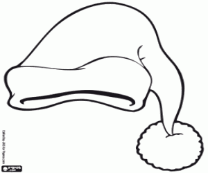 kolorowanka Kapelusz Świętego Mikołaja