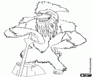 kolorowanka Kapitan, prehistoryczne małpa