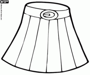 kolorowanka Karbowany Spódnica z pasa