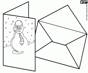 kolorowanka Kartki świąteczne pocztą