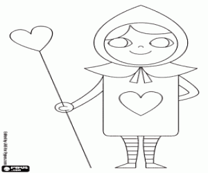 kolorowanka Karty do gry w krainie czarów