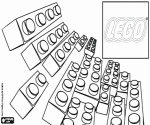 kolorowanka Kawałki Lego, Klocki Lego