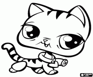 kolorowanka Kot tiger, Littlest Pet Shop