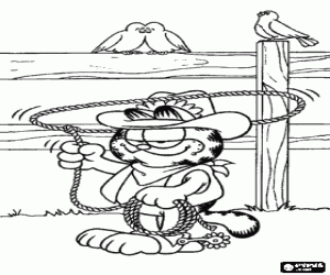 kolorowanka Kowboja o nazwie Garfield