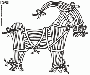 kolorowanka Koza Yule, tradycji Bożego Narodzenia