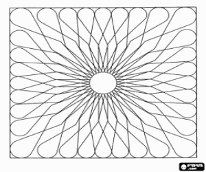 kolorowanka Od koła kwadrat mandala